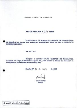 Ato da Reitoria nº 0355/2000