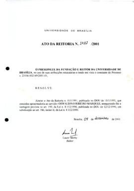 Ato da Reitoria nº 1487/2001