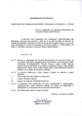 Resolução do Conselho de Ensino, Pesquisa e Extensão nº 0127/2008