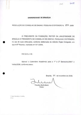 Resolução do Conselho de Ensino, Pesquisa e Extensão nº 0187/2006
