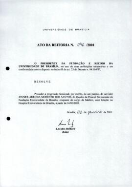 Ato da Reitoria nº 0046/2001