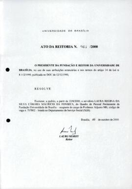 Ato da Reitoria nº 0961/2000