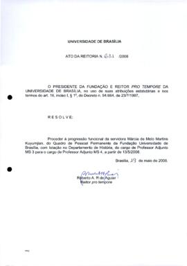 Ato da Reitoria nº 0621/2008
