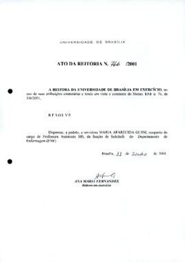 Ato da Reitoria nº 0766/2001