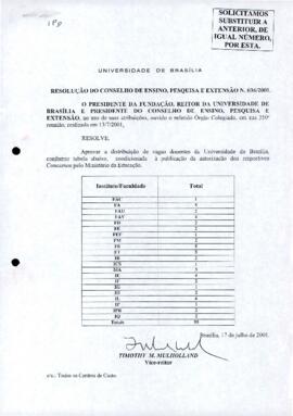 Resolução do Conselho de Ensino, Pesquisa e Extensão nº 0036/2001