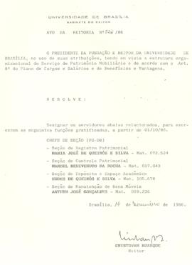 Ato da Reitoria nº 0526/1986