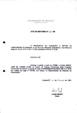 Ato da Reitoria nº 0516/1999