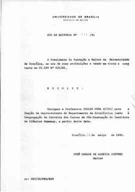 Ato da Reitoria nº 0033/1981