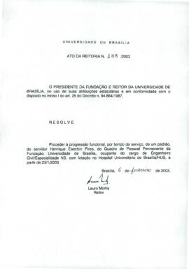 Ato da Reitoria nº 0188/2003