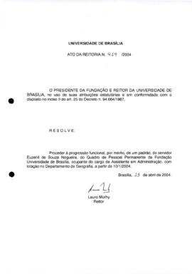 Ato da Reitoria nº 0419/2004