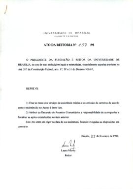 Ato da Reitoria nº 0157/1998