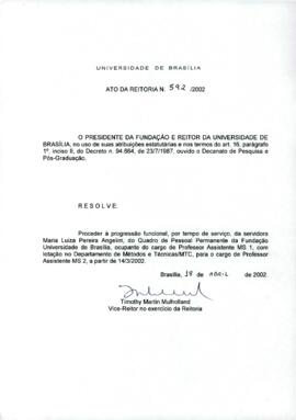 Ato da Reitoria nº 0592/2002