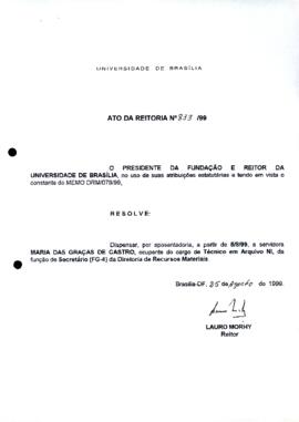 Ato da Reitoria nº 0833/1999