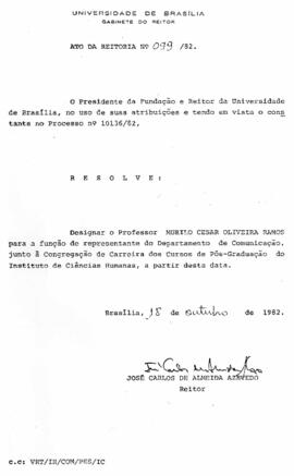 Ato da Reitoria nº 0099/1982