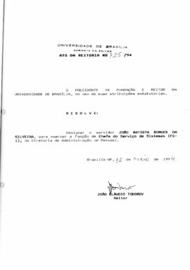 Ato da Reitoria nº 0725/1994