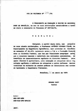 Ato da Reitoria nº 0290/1976