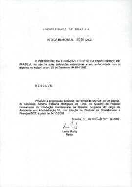 Ato da Reitoria nº 1586/2002