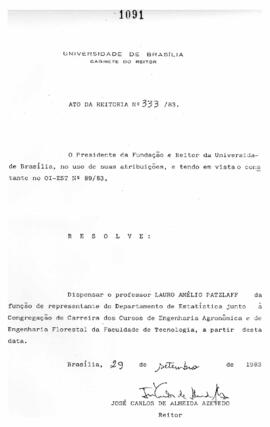 Ato da Reitoria nº 0333/1983