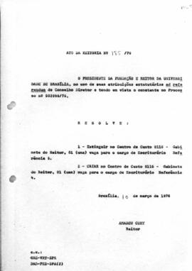 Ato da Reitoria nº 0185/1976