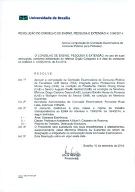 Resolução do Conselho de Ensino, Pesquisa e Extensão nº 0190/2014