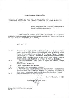 Resolução do Conselho de Ensino, Pesquisa e Extensão nº 0463/2009