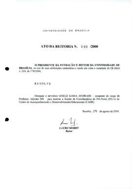 Ato da Reitoria nº 0688/2000