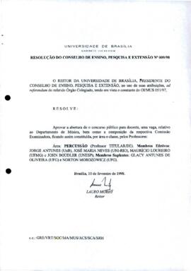 Resolução do Conselho de Ensino, Pesquisa e Extensão nº 0009/1998
