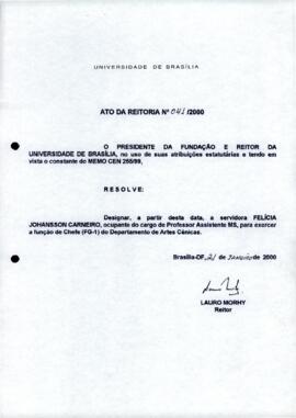 Ato da Reitoria nº 0041/2000