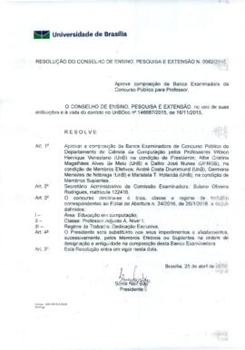 Resolução do Conselho de Ensino, Pesquisa e Extensão nº 0082/2016