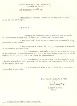 Ato da Reitoria nº 0303/1986