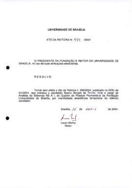 Ato da Reitoria nº 0495/2004