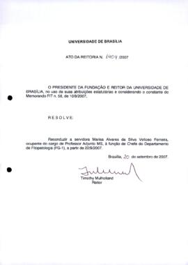 Ato da Reitoria nº 1404/2007
