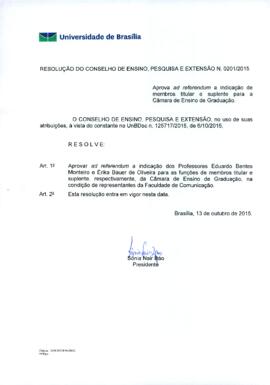 Resolução do Conselho de Ensino, Pesquisa e Extensão nº 0201/2015