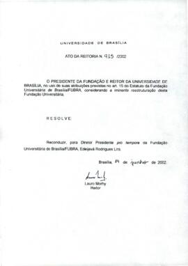 Ato da Reitoria nº 0915/2002