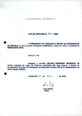 Ato da Reitoria nº 0449/2000