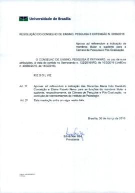 Resolução do Conselho de Ensino, Pesquisa e Extensão nº 0058/2016