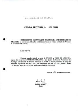 Ato da Reitoria nº 0878/2000