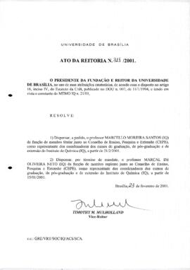 Ato da Reitoria nº 0311/2001