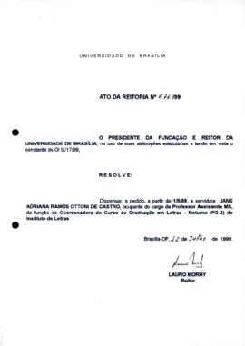 Ato da Reitoria nº 0676/1999