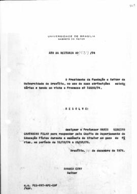 Ato da Reitoria nº 1039/1974