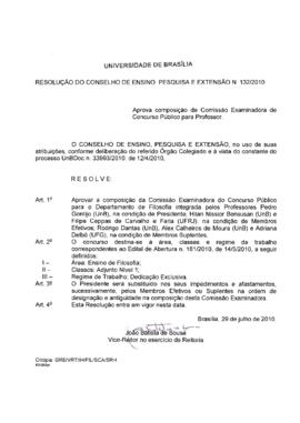 Resolução do Conselho de Ensino, Pesquisa e Extensão nº 0132/2010