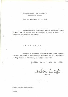 Ato da Reitoria nº 0144/1978