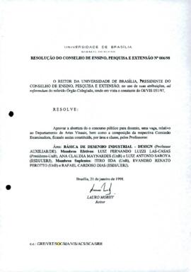 Resolução do Conselho de Ensino, Pesquisa e Extensão nº 0006/1998