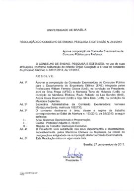 Resolução do Conselho de Ensino, Pesquisa e Extensão nº 0243/2013