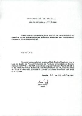 Ato da Reitoria nº 2037/2002