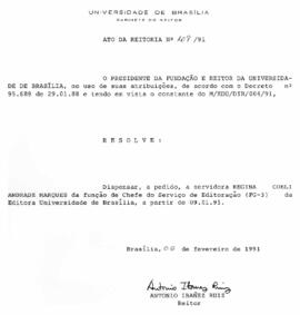 Ato da Reitoria nº 0108/1991