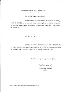 Ato da Reitoria nº 0229/1989