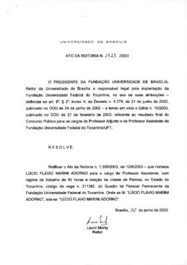 Ato da Reitoria nº 1423/2003