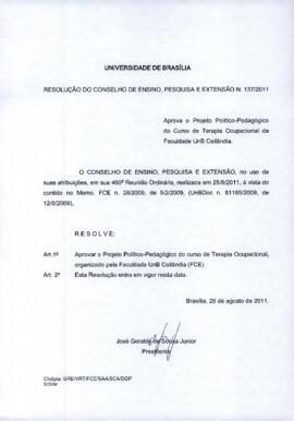 Resolução do Conselho de Ensino, Pesquisa e Extensão nº 0137/2011