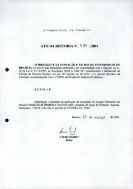 Ato da Reitoria nº 0454/2001